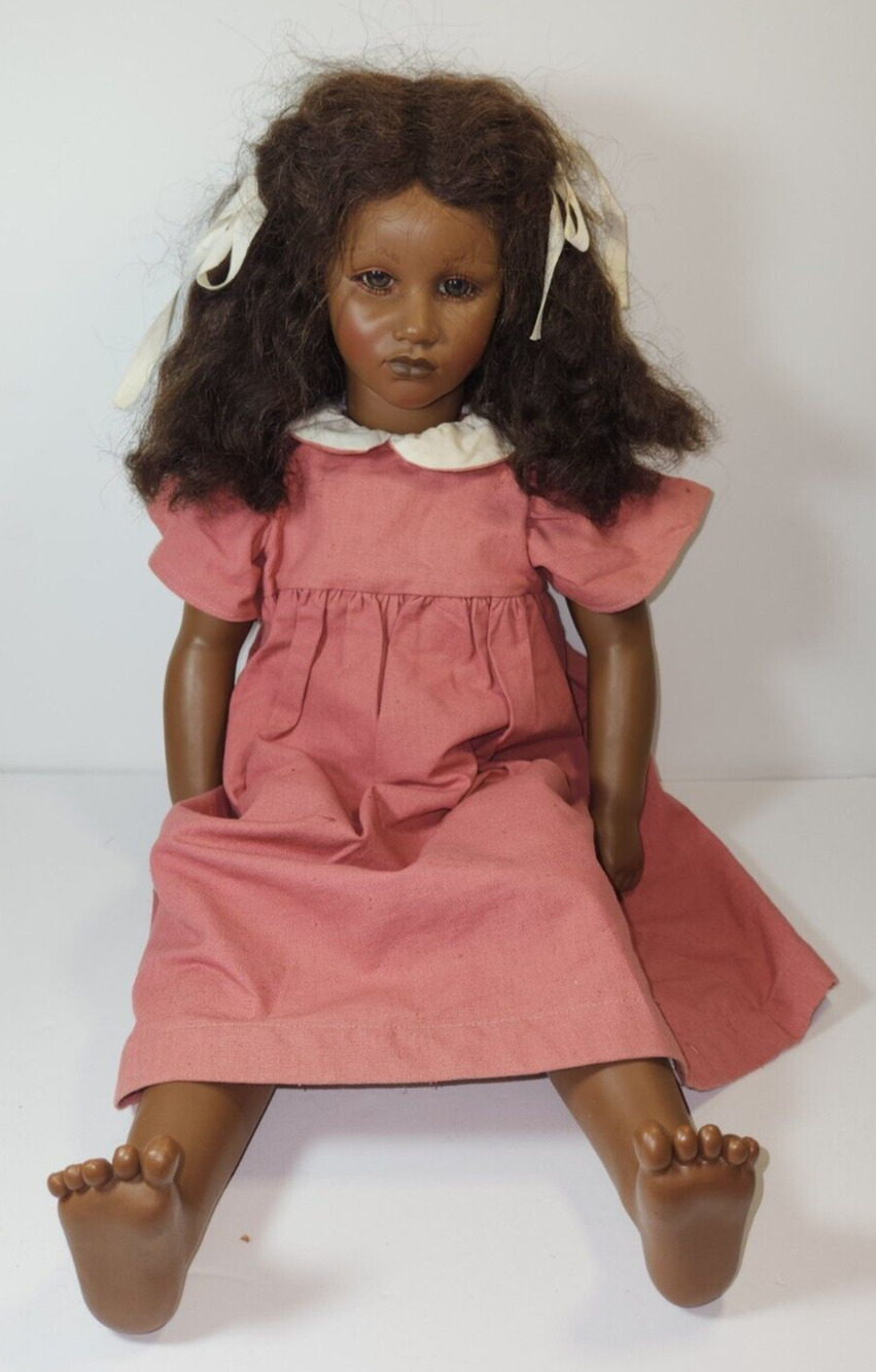 Annette Himstedt Doll Fatou 26" Barefoot Children 1985 Black Vinyl Brown Eyes AA